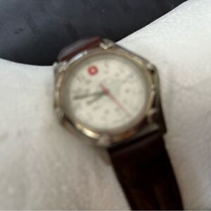 Vintage Wenger Sak Date Watch Swiss Quartz Wristwatch y2k timepiece unisex rare